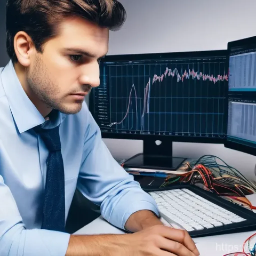 전자기술사와 관련된 프로젝트 관리 도구 - **Prompt:** A split image composition, showcasing a stark contrast. On the left, a male electrical e...