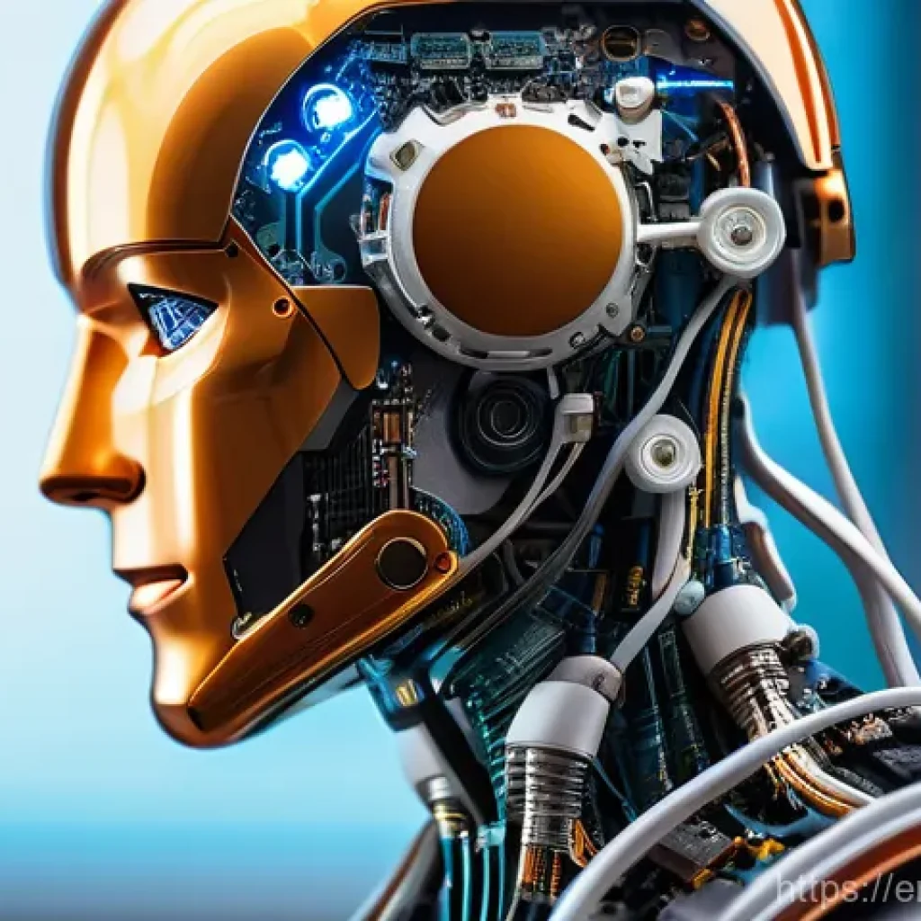 전자기술사와 로봇 공학의 융합 - **Prompt:** A highly detailed, close-up shot showcasing the complex internal electrical architecture...